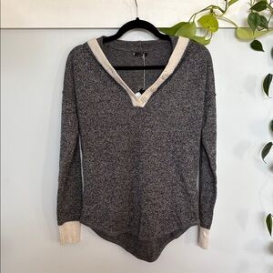 Smartwool Gray and Cream Buttoned Hoodie